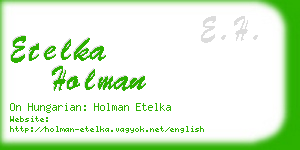 etelka holman business card